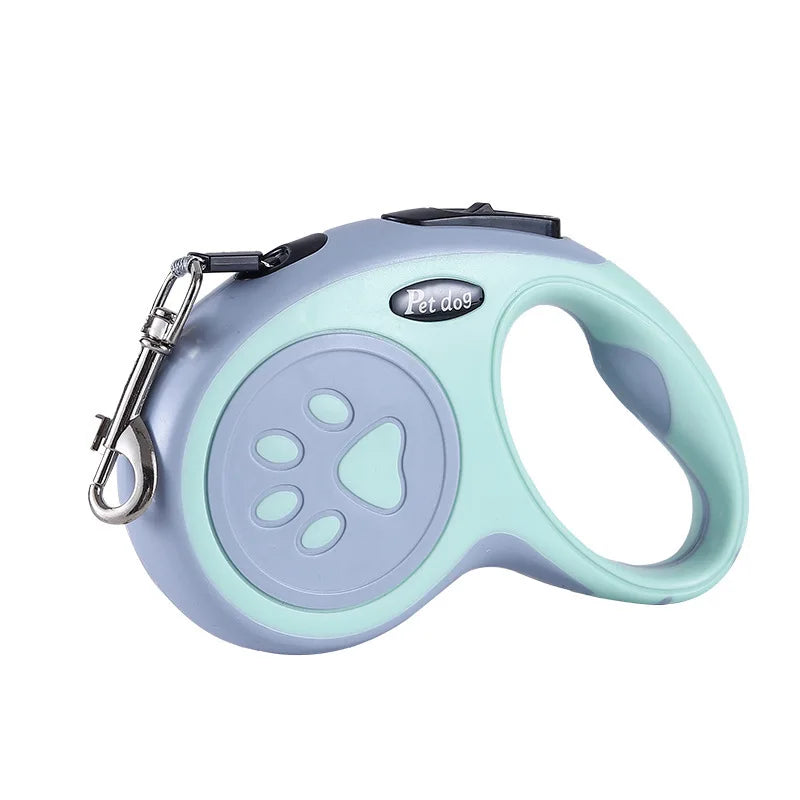 Retractable Dog Leash – Durable Nylon, 3m/5m, One-Button Lock