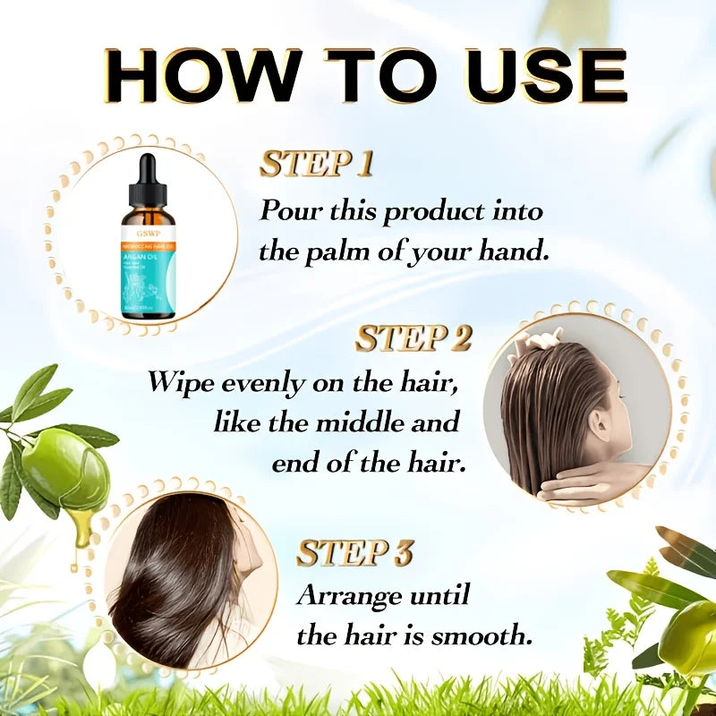 Argan Oil Hair Care – Deep Hydration, Anti-Frizz, Split End Repair