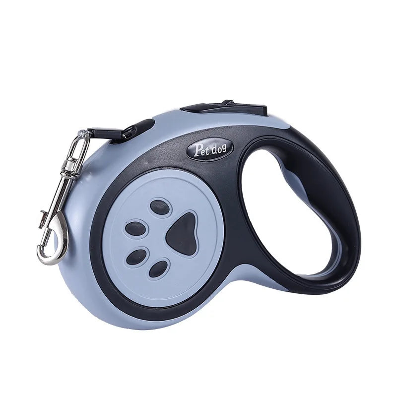 Retractable Dog Leash – Durable Nylon, 3m/5m, One-Button Lock