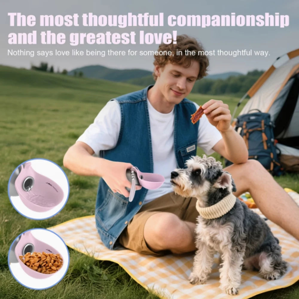 Portable Dog Water Bottle – Leak-Proof Travel Bowl, 285ml