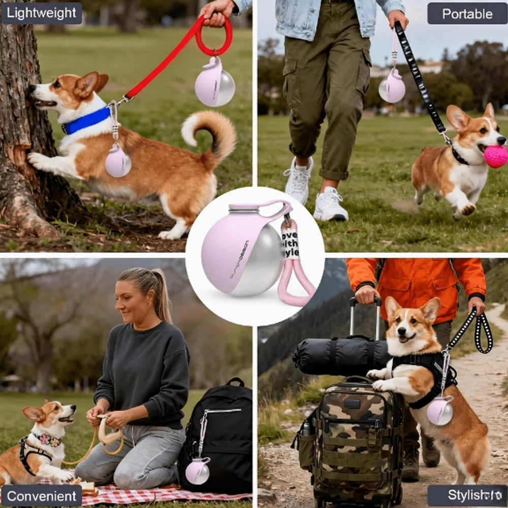 Portable Dog Water Bottle – Leak-Proof Travel Bowl, 285ml