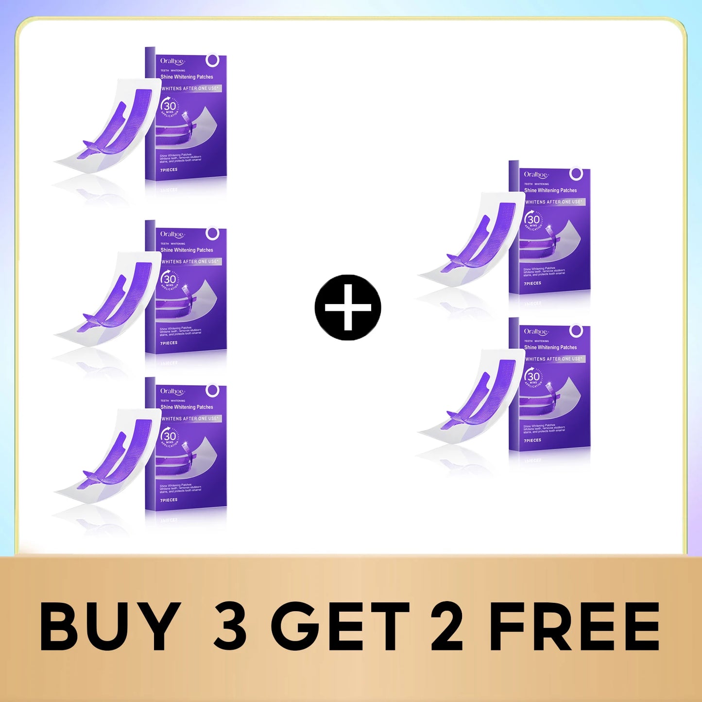Purple Teeth Whitening Strips – Instant Stain Removal & Brightening Gel