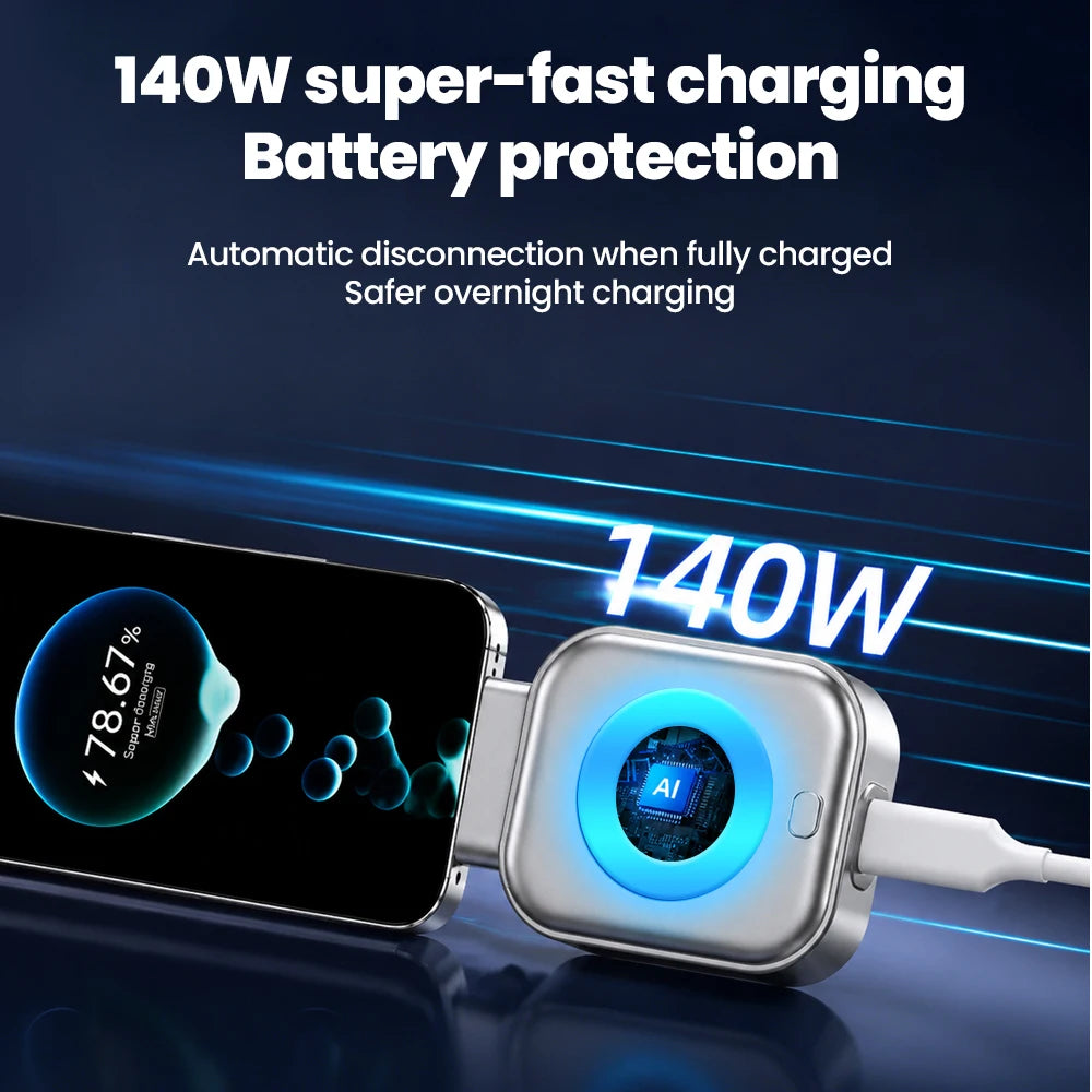 Smart Auto Cut-Off USB-C Charger | 140W Fast Charging