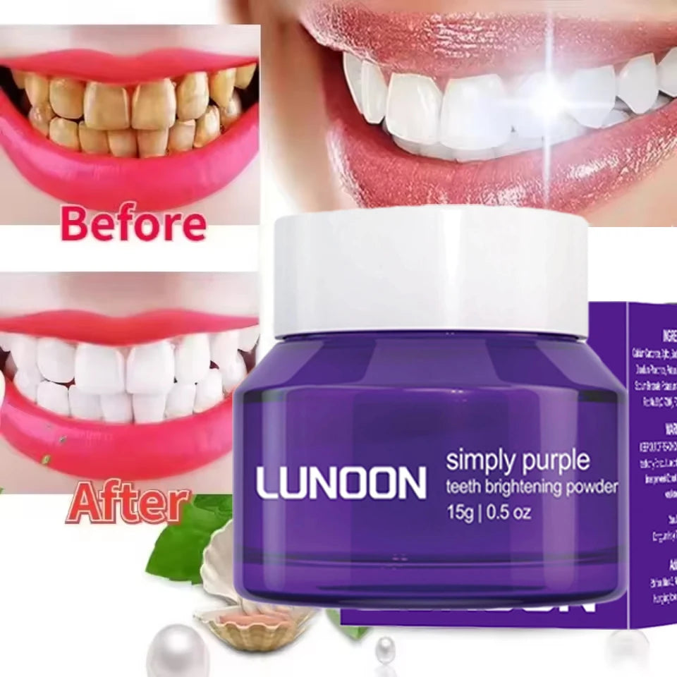 Purple Teeth Whitening Powder – Stain Remover, Fresh Breath