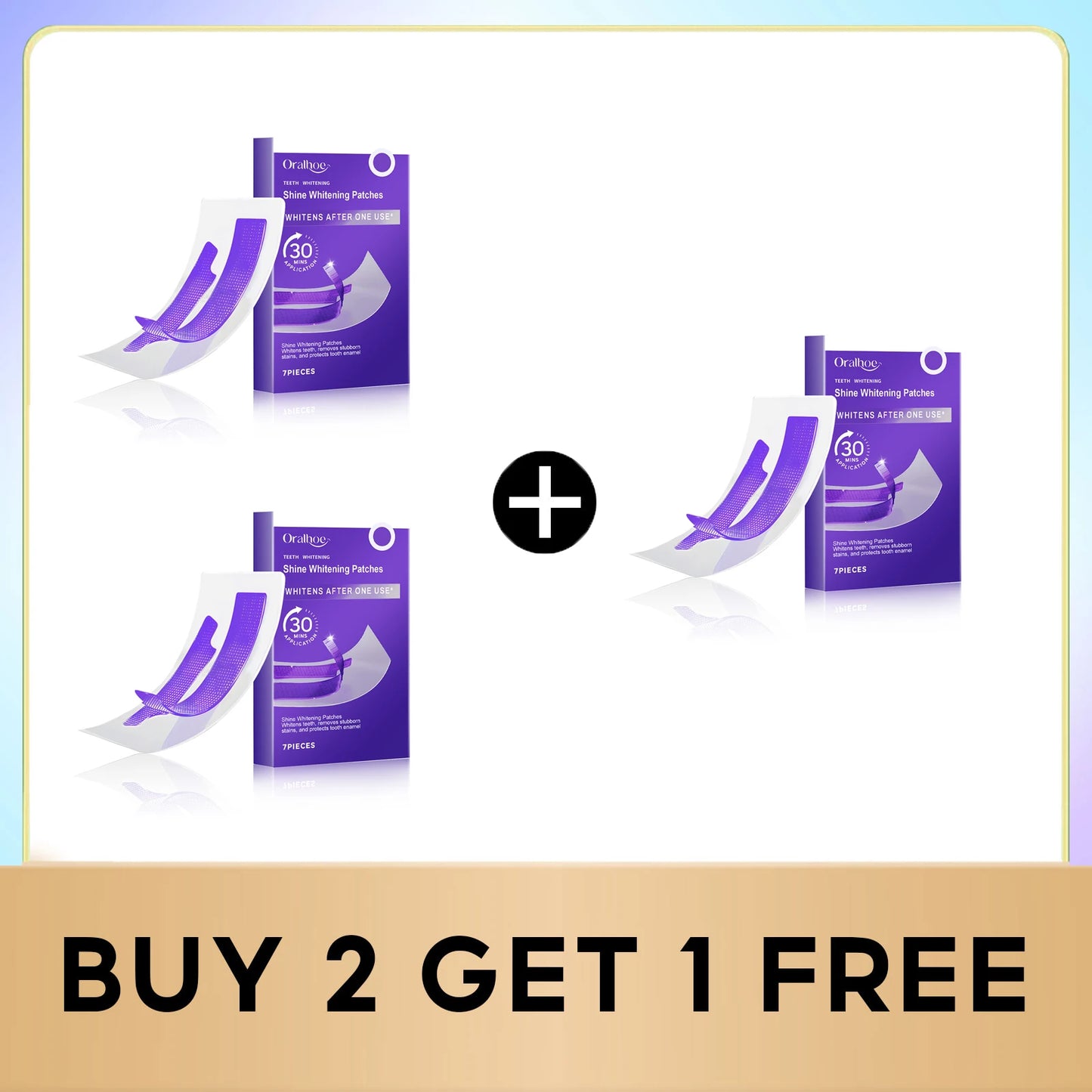 Purple Teeth Whitening Strips – Instant Stain Removal & Brightening Gel