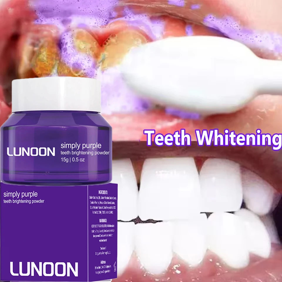 Purple Teeth Whitening Powder – Stain Remover, Fresh Breath