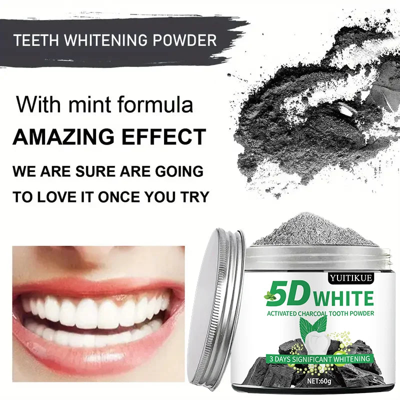 Bamboo Charcoal Teeth Whitening Powder – Natural Deep Clean