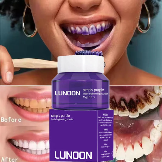 Purple Teeth Whitening Powder – Stain Remover, Fresh Breath