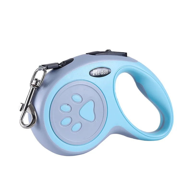 Retractable Dog Leash – Durable Nylon, 3m/5m, One-Button Lock