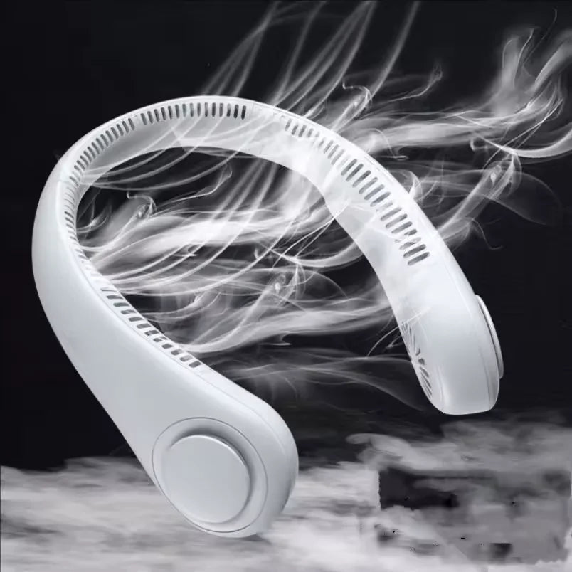 Hands-Free Portable Neck Fan – Bladeless Cooling, USB Rechargeable