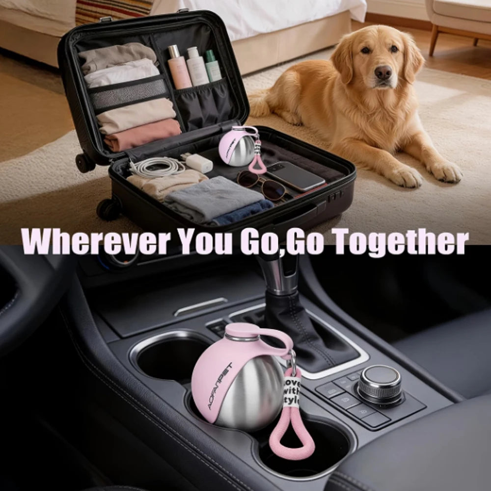 Portable Dog Water Bottle – Leak-Proof Travel Bowl, 285ml