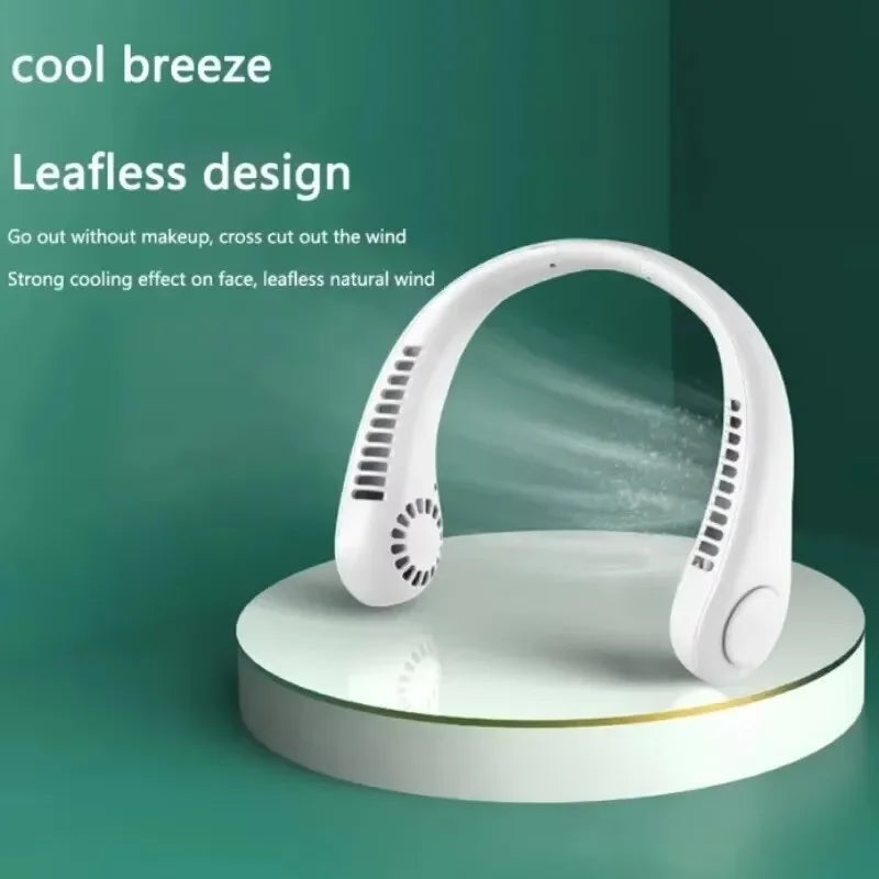 Hands-Free Portable Neck Fan – Bladeless Cooling, USB Rechargeable