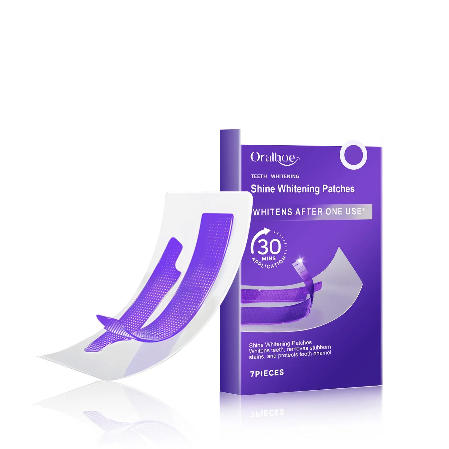 Purple Teeth Whitening Strips – Instant Stain Removal & Brightening Gel
