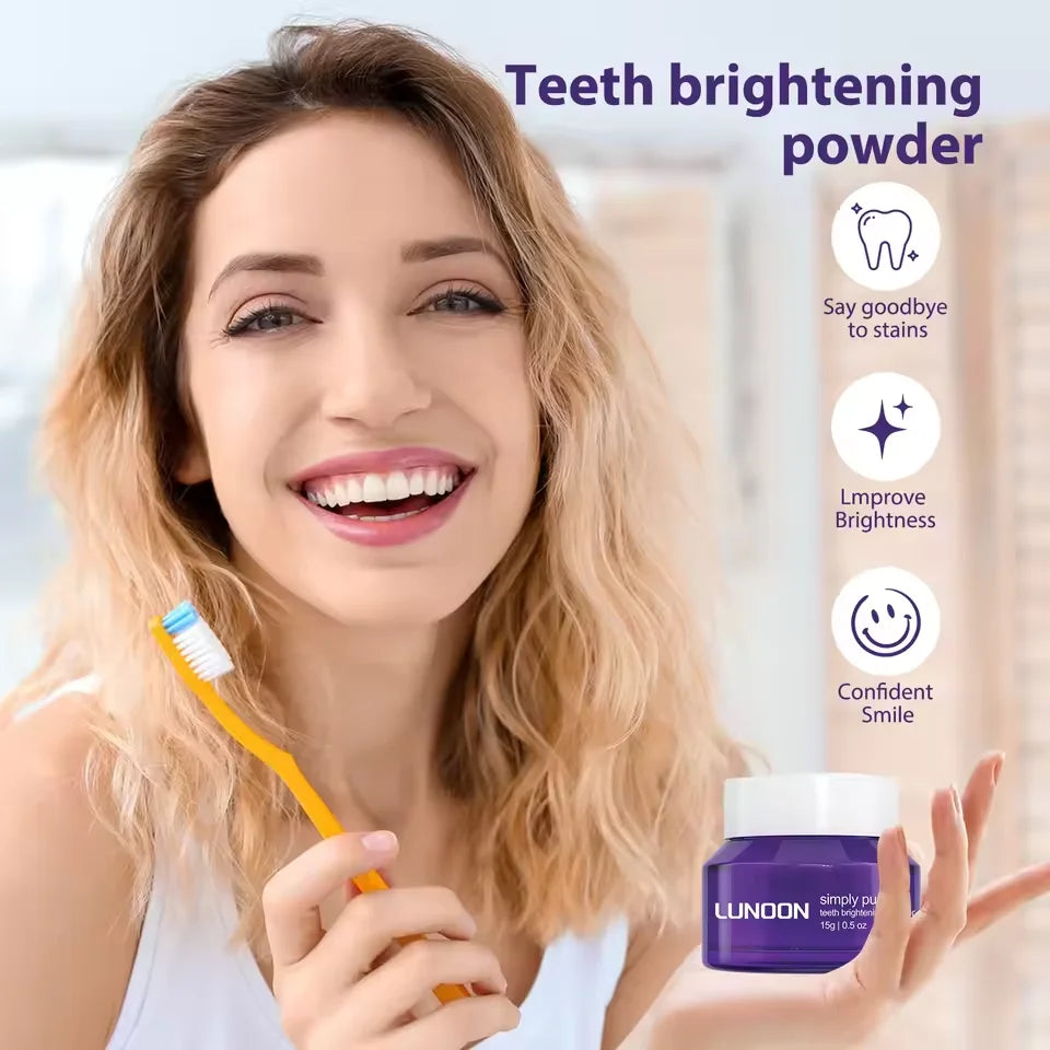 Purple Teeth Whitening Powder – Stain Remover, Fresh Breath