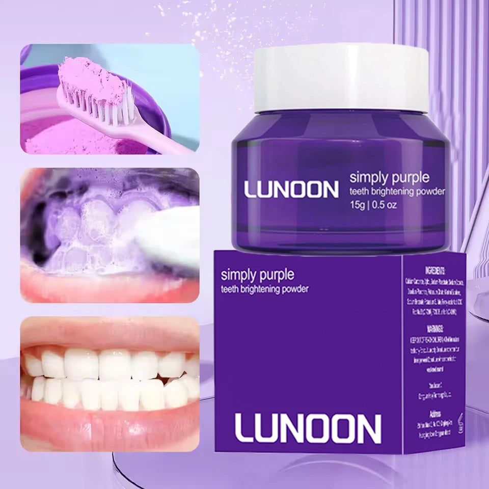 Purple Teeth Whitening Powder – Stain Remover, Fresh Breath